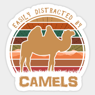 Easily Distracted By Camels Sticker